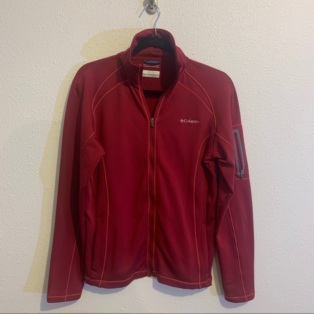 Maroon Columbia Soft Shell Jacket Medium